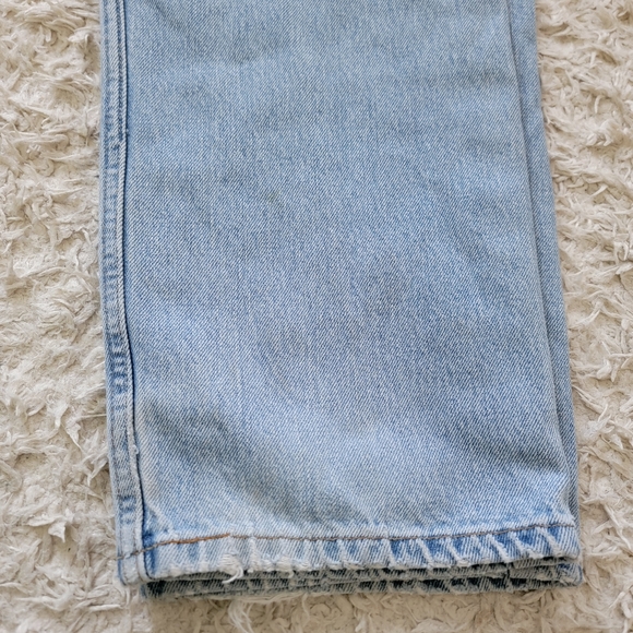 Levis 505 Mens Jeans Orange Tabs 36 X 30 Regular Fit Straight Leg Denim - Picture 10 of 11